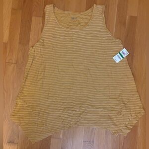 NWT - Striped Yellow Sleeveless Top, Women’s L